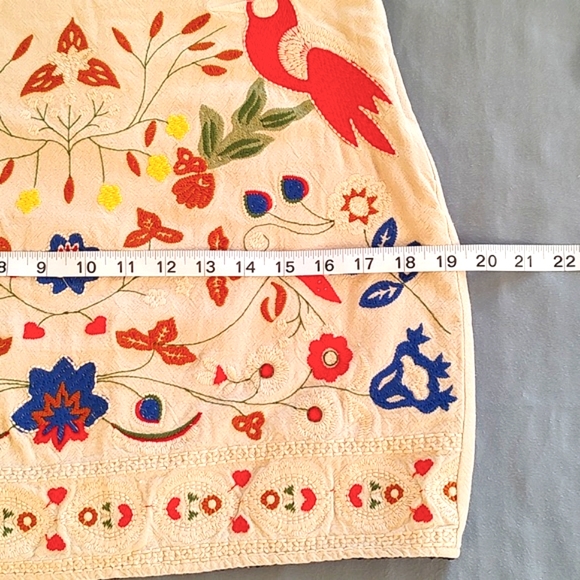 Women’s Umgee Tan Embroidered Fully Lined Mini Skirt /Size M - Picture 8 of 11